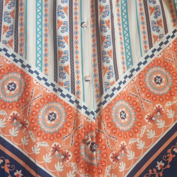 Boho Coral Maxi Dress S-L - Picture 5 of 6